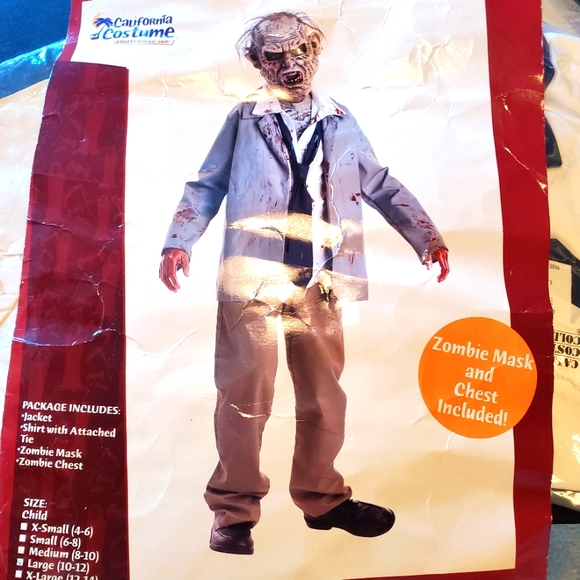 Zombie child costume large 10/12 new